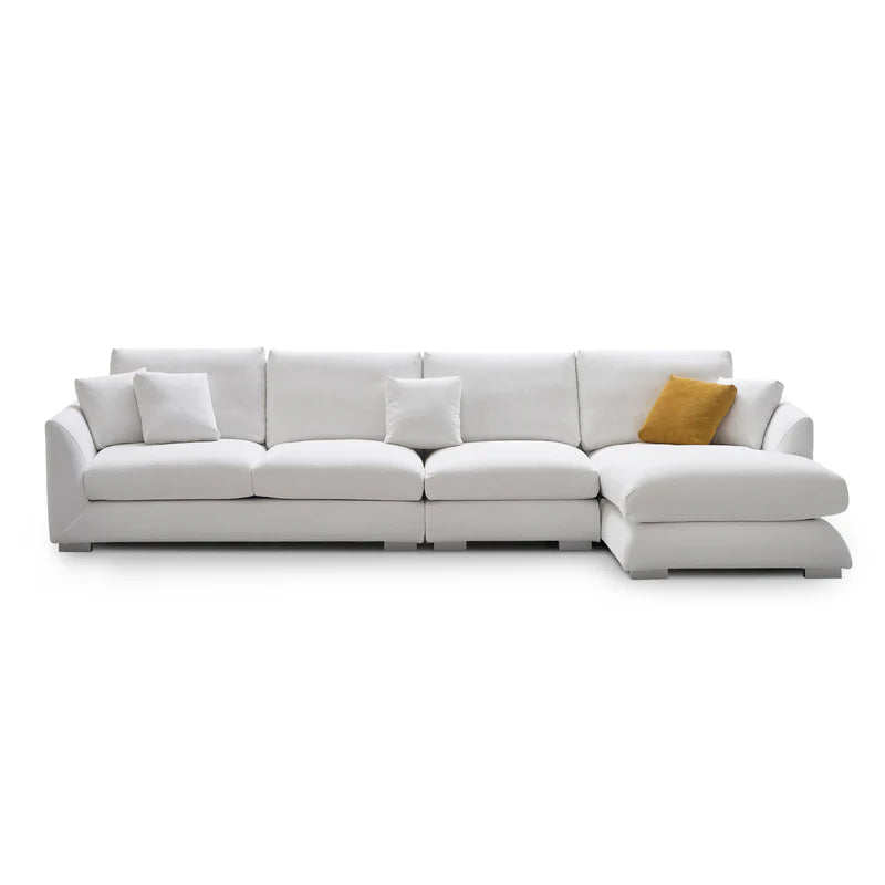 Feathers Sectional Couch Chaise Lounge 88-170 Inches