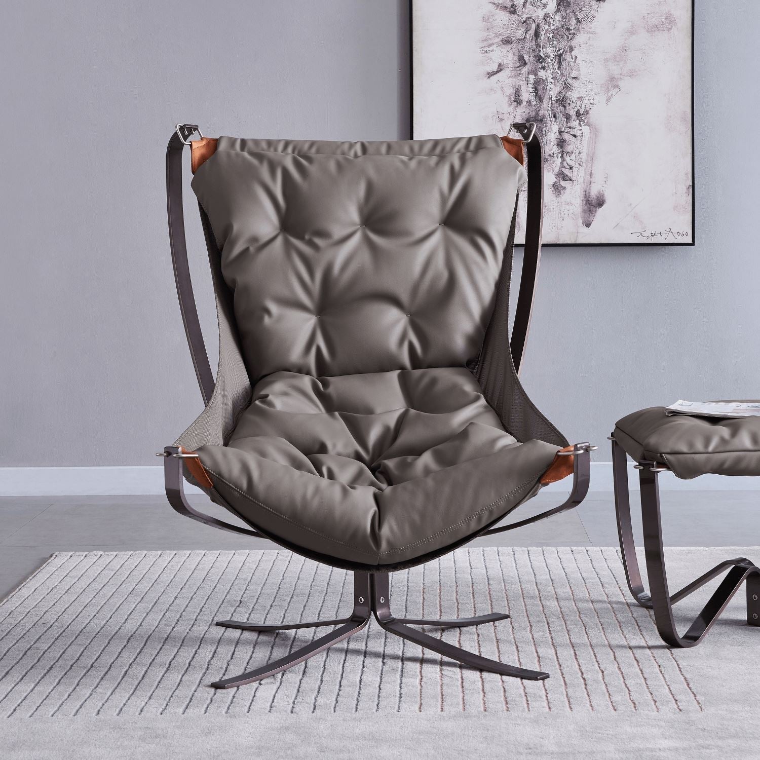 Rilasso Accent Chair With Ottoman - Valyou 
