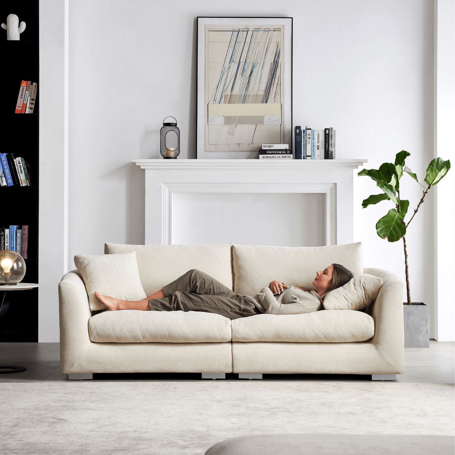 Feathers Sofa 3 Seater / Beige