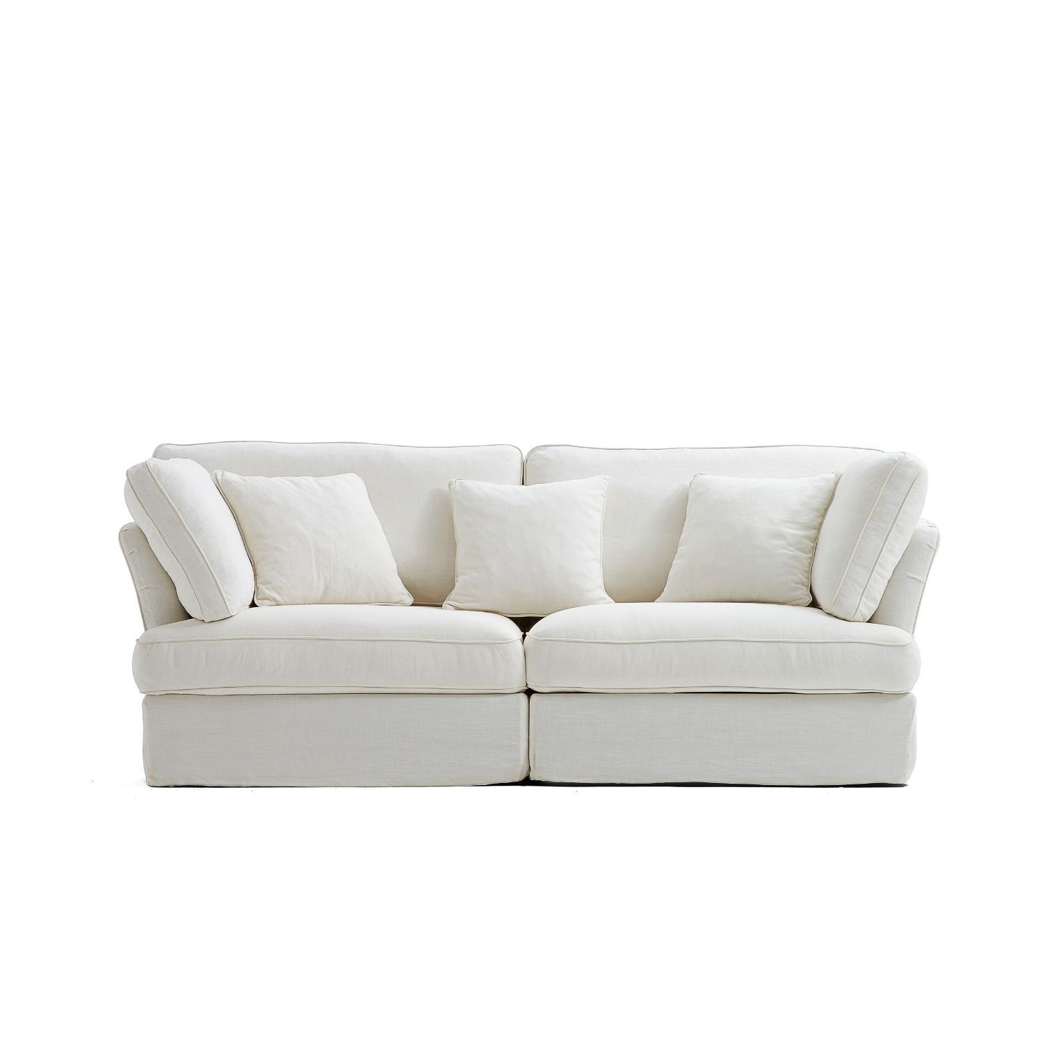 Chubby Sofa Sofa Lemons & Me 3 Seater White linen 