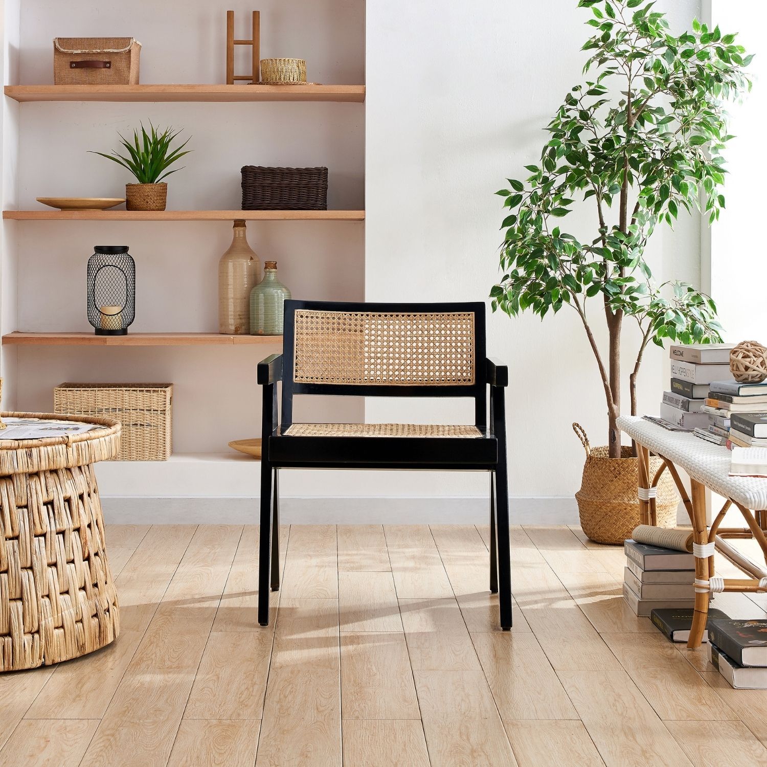 Black rattan chair discount h&m